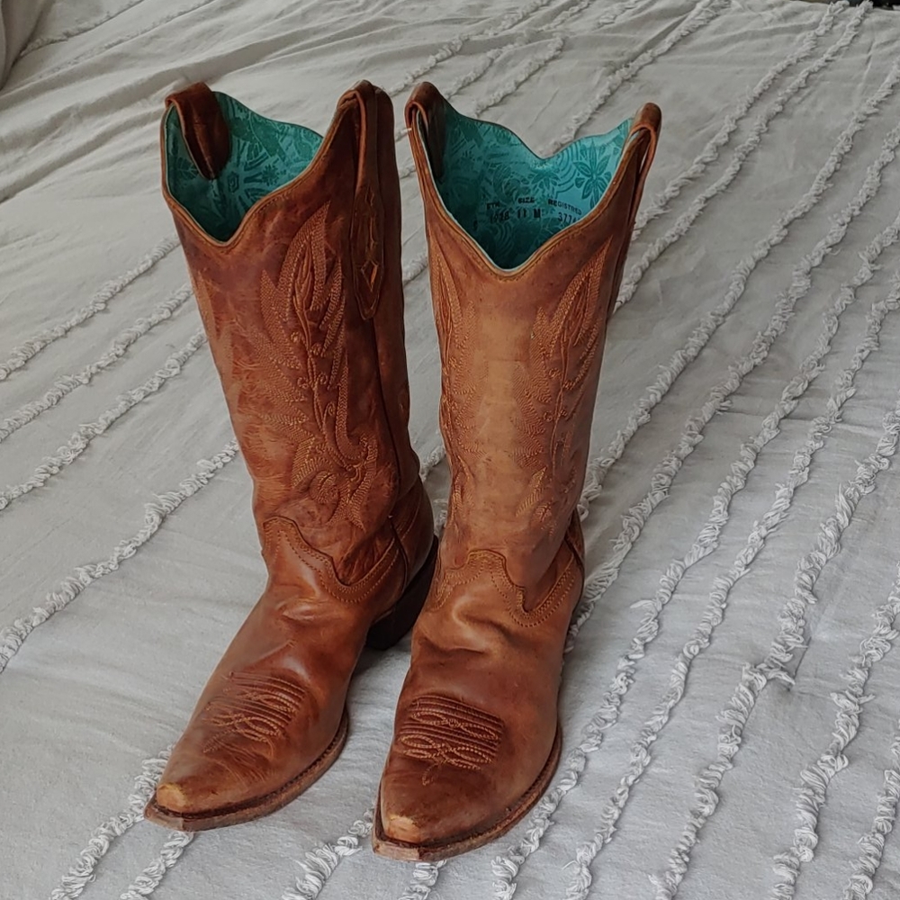 Corral Brown Heeled Boots